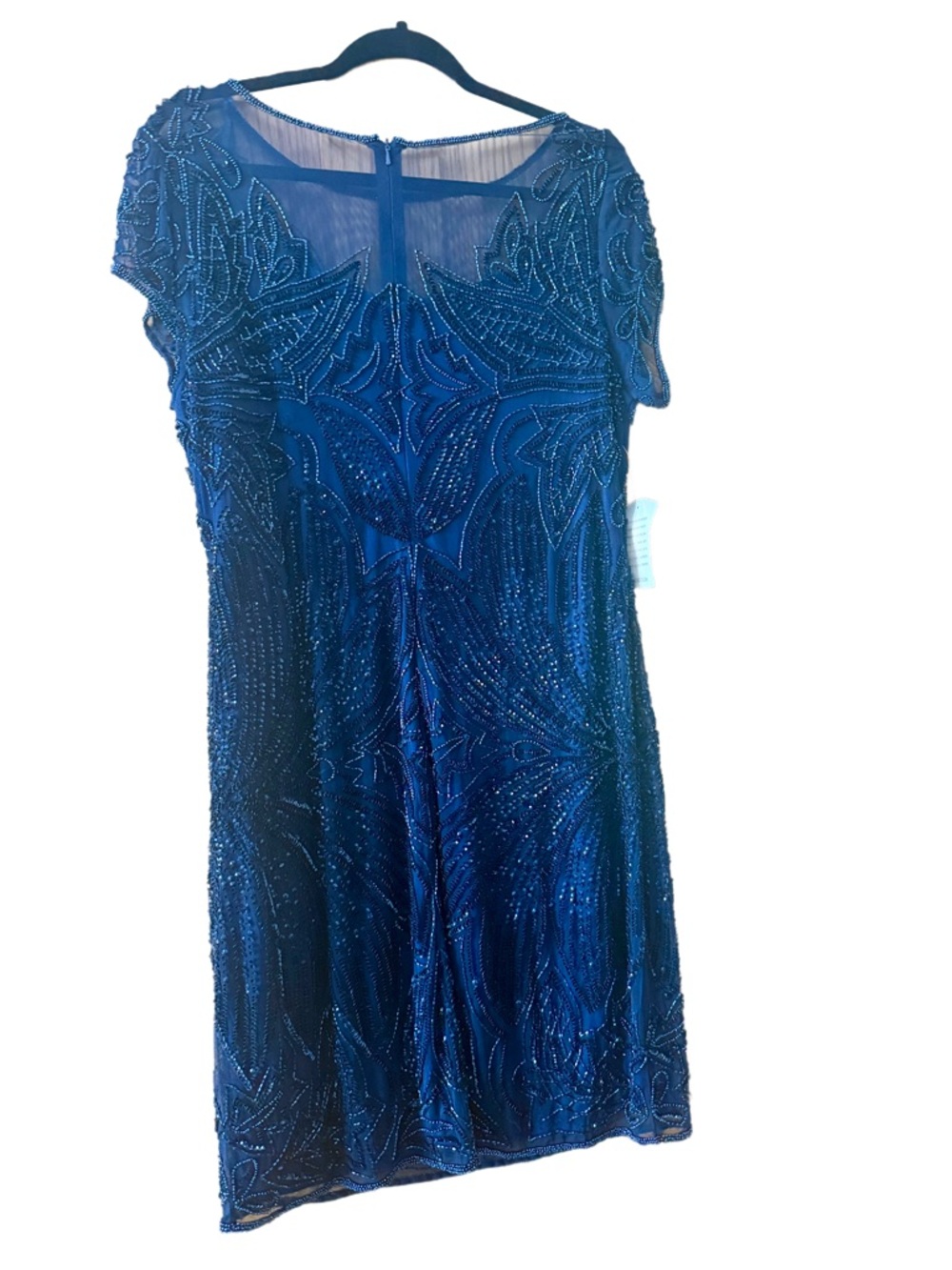 New! Beaded Navy Blue Cocktail Dress